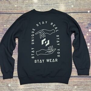 Women’s Black STAY Crewneck. Small. EUC.